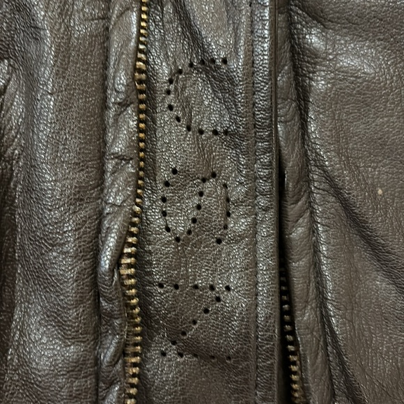 Vintage G1 brown leather bomber jacket, USN - Picture 4 of 15